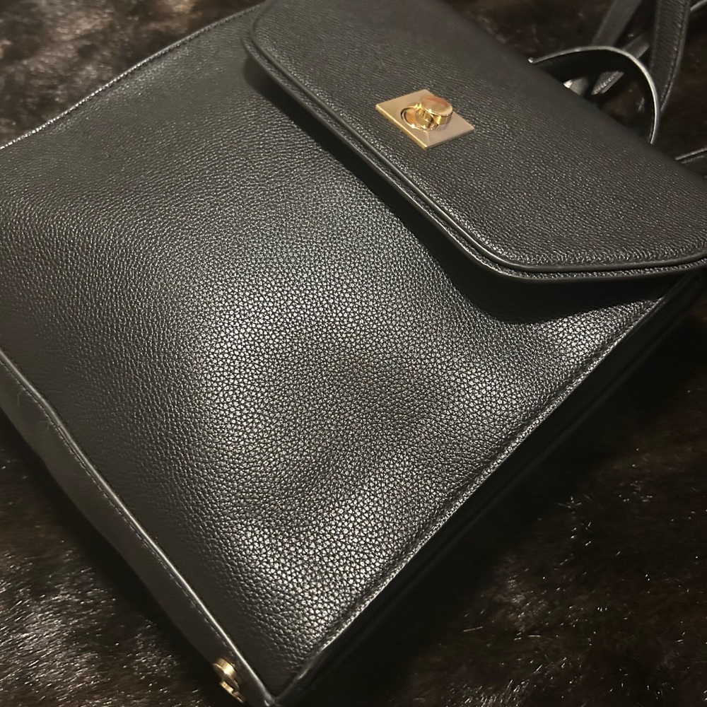 Alfani Black Leather Backpack - Picture 8 of 14